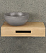 Differnz Hura L wastafelplank FSC - 47 x 26 x 10 cm - eiken
