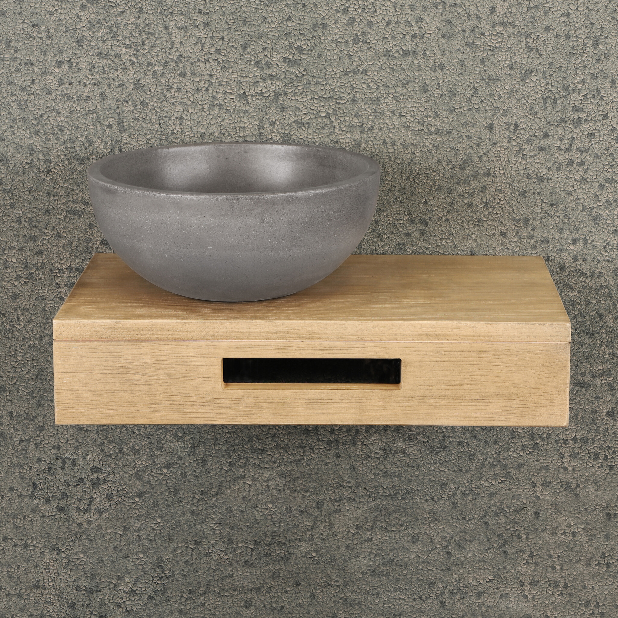 Differnz Hura L wastafelplank FSC - 47 x 26 x 10 cm - eiken