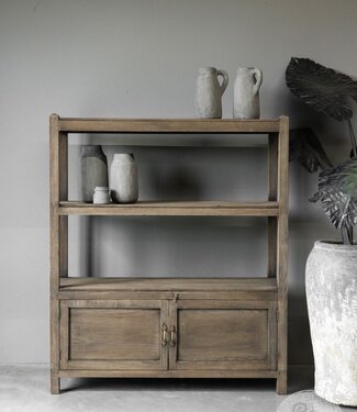 Be-Uniq Oud Rek Met Deuren | Rustiek Verweerd | H145xB122xD40 cm