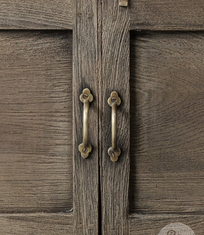Be-Uniq Oud Rek Met Deuren | Rustiek Verweerd | H145xB122xD40 cm