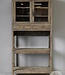 Be-Uniq Oud Vitrine Rekje | Rustiek Verweerd | H160xB83xD30 cm