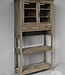 Be-Uniq Oud Vitrine Rekje | Rustiek Verweerd | H160xB83xD30 cm