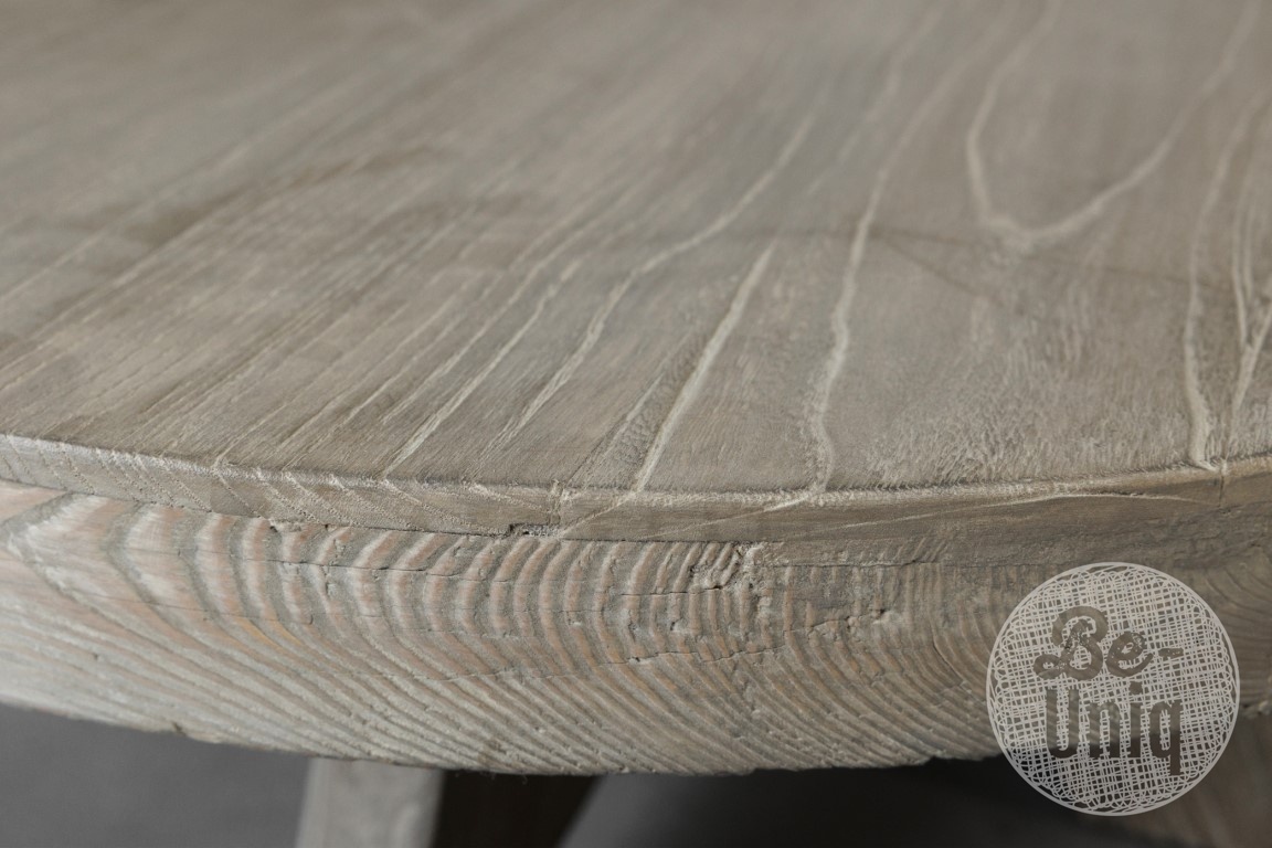 Be-Uniq Ronde Salontafel | Oud Elmhout | H38xB90xD90 cm