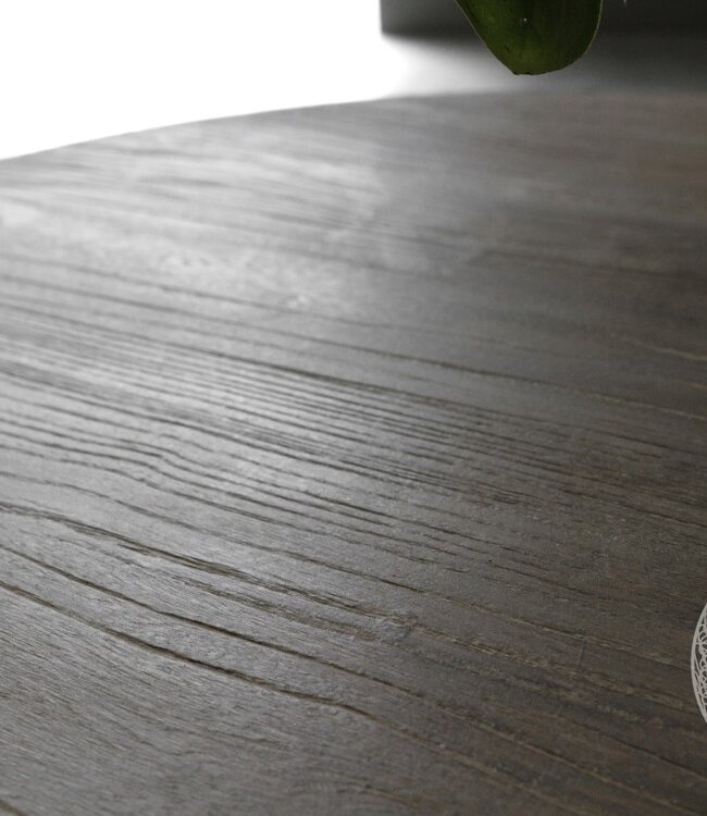 Be-Uniq Ronde Salontafel | Oud Elmhout | H38xB90xD90 cm