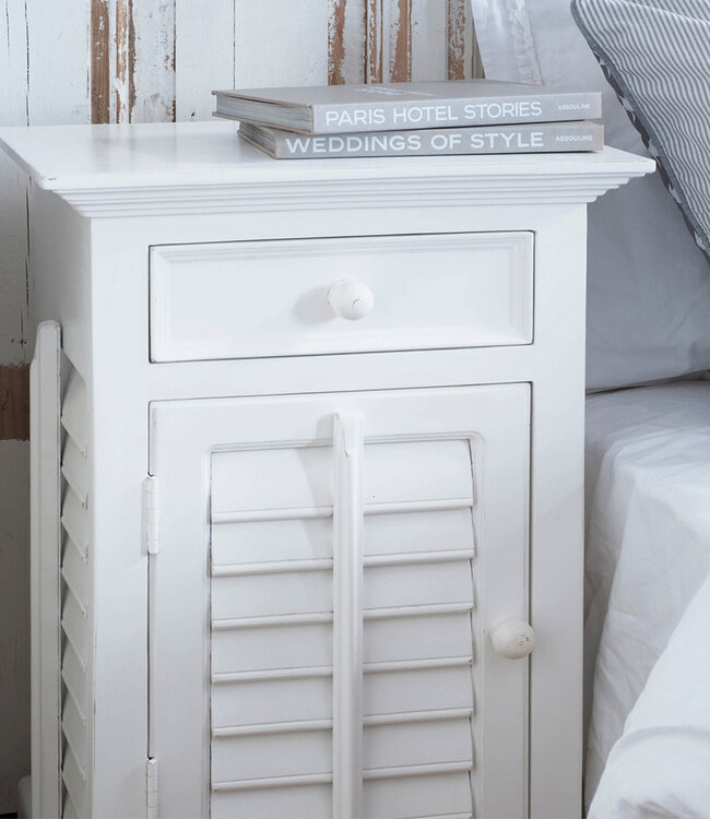 Rivièra Maison Nieuwe Orleans Nachtkastje Links Wit