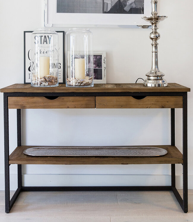 Rivièra Maison Shelter Island Bijzettafel met lade