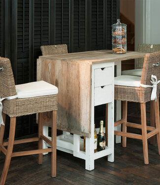 Rivièra Maison Rustieke Rotan Barkruk | H110 x B45 cm