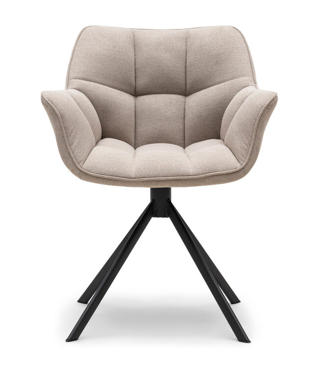 Rivièra Maison Draaibare Eetkamerstoel Carnaby - Licht Vlas