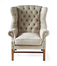 Rivièra Maison Fauteuil Franklin Park Vleugelstoel Linnen Vlas