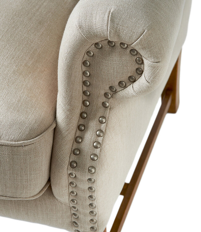 Rivièra Maison Fauteuil Franklin Park Vleugelstoel Linnen Vlas