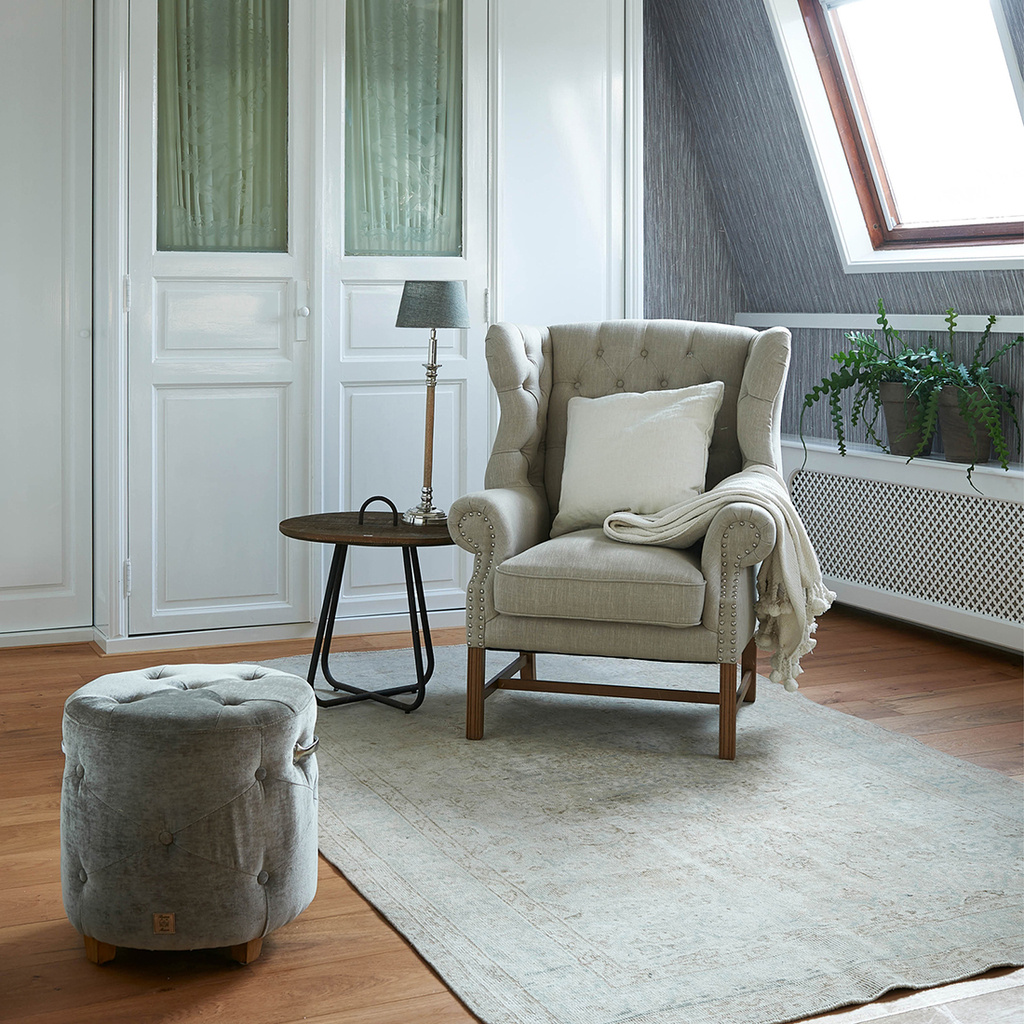 Rivièra Maison Fauteuil Franklin Park Vleugelstoel Linnen Vlas