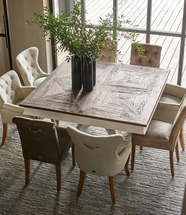 Rivièra Maison Eetkamertafel Château Belvédère | H78 x B130 x D130 cm