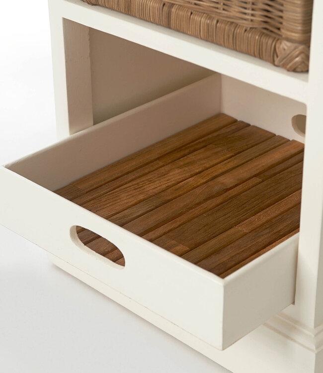 Rivièra Maison Nachtkastje Rangez | Wit | H73 x B41 x D40 cm