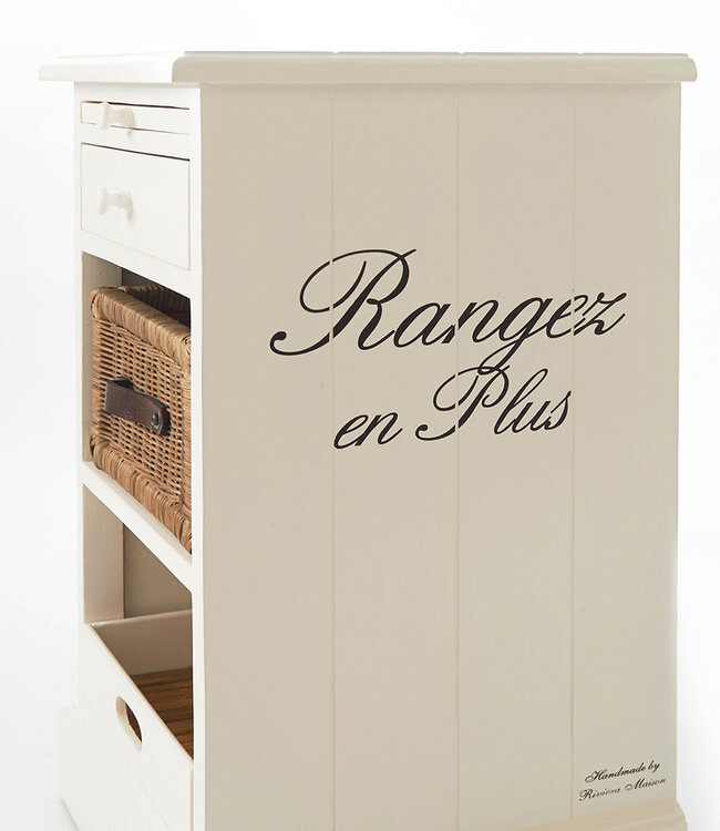 Rivièra Maison Nachtkastje Rangez | Wit | H73 x B41 x D40 cm