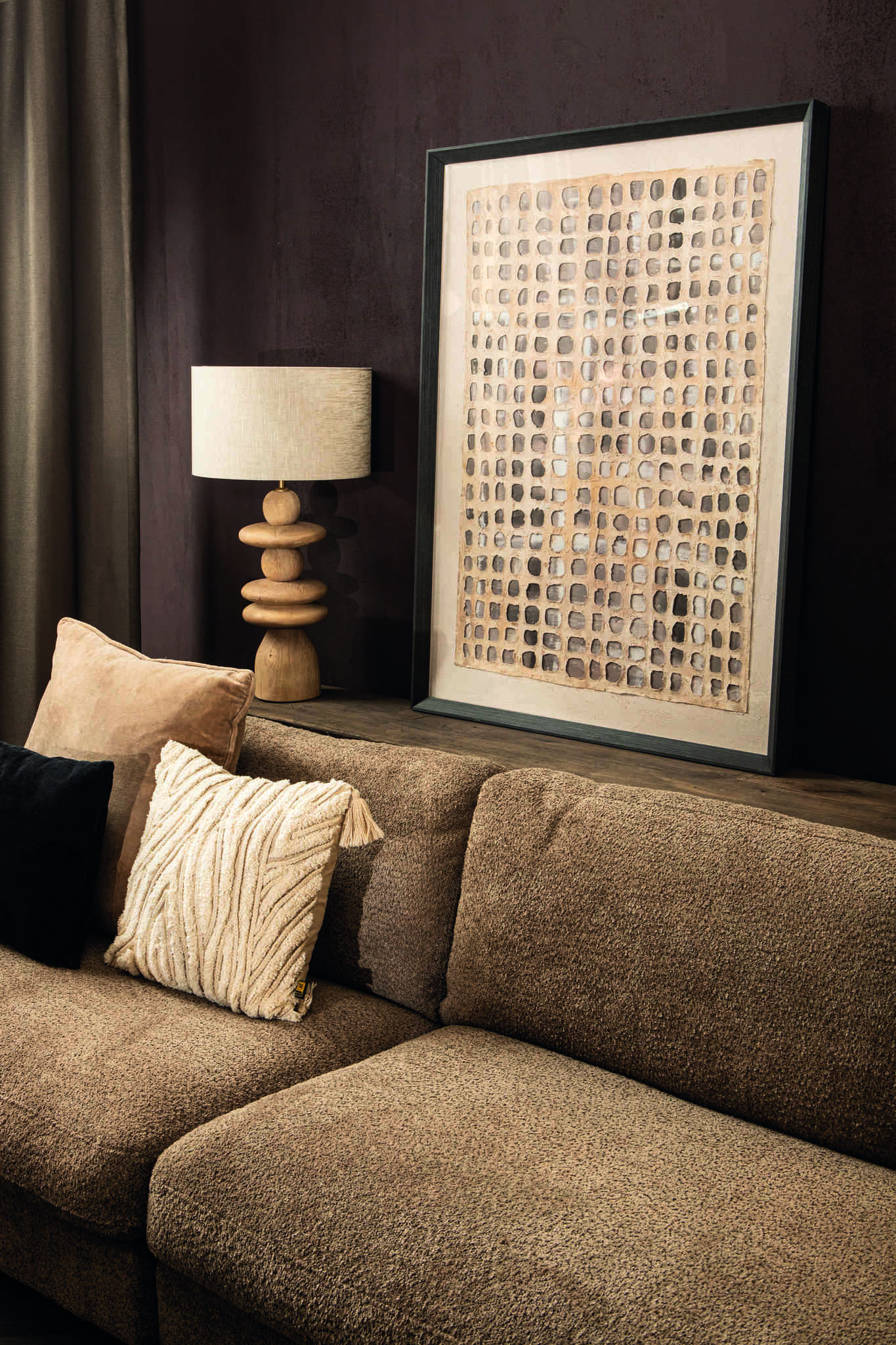 PTMD Carmell Wandpaneel | Crème | H120 x B90 cm