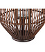 PTMD Lysia Brown ronde bamboe lantaarn met glas L