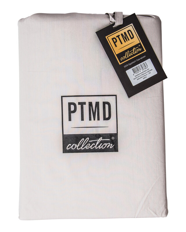 PTMD Dekbedovertrek katoen taupe 200x220