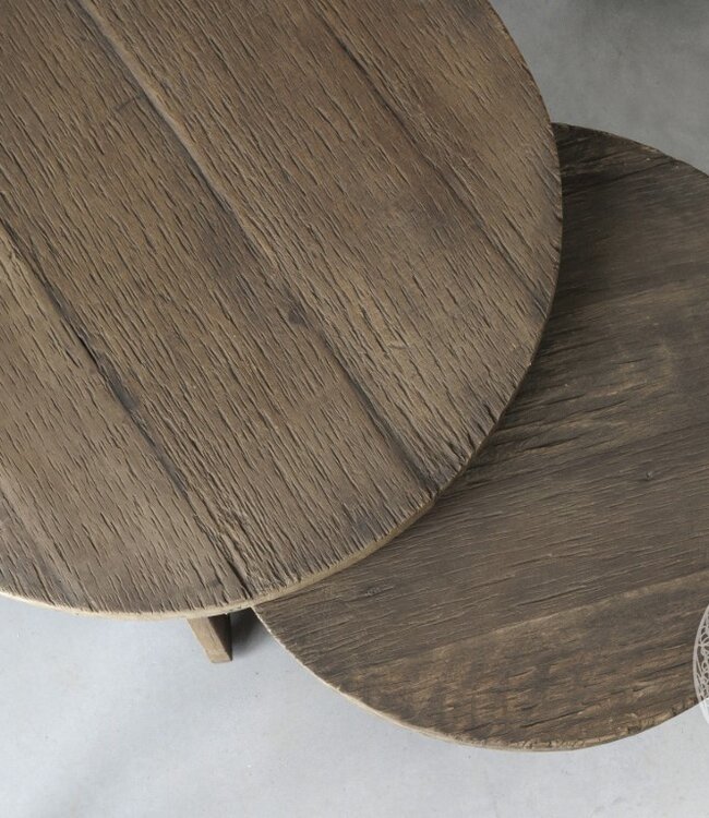 Be-Uniq Salontafel Rond L | Rustic Collection | H42xB75xD75 cm