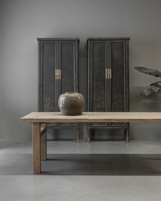 Be-Uniq Eettafel Old Elm | L240 cm | Incl. Poot