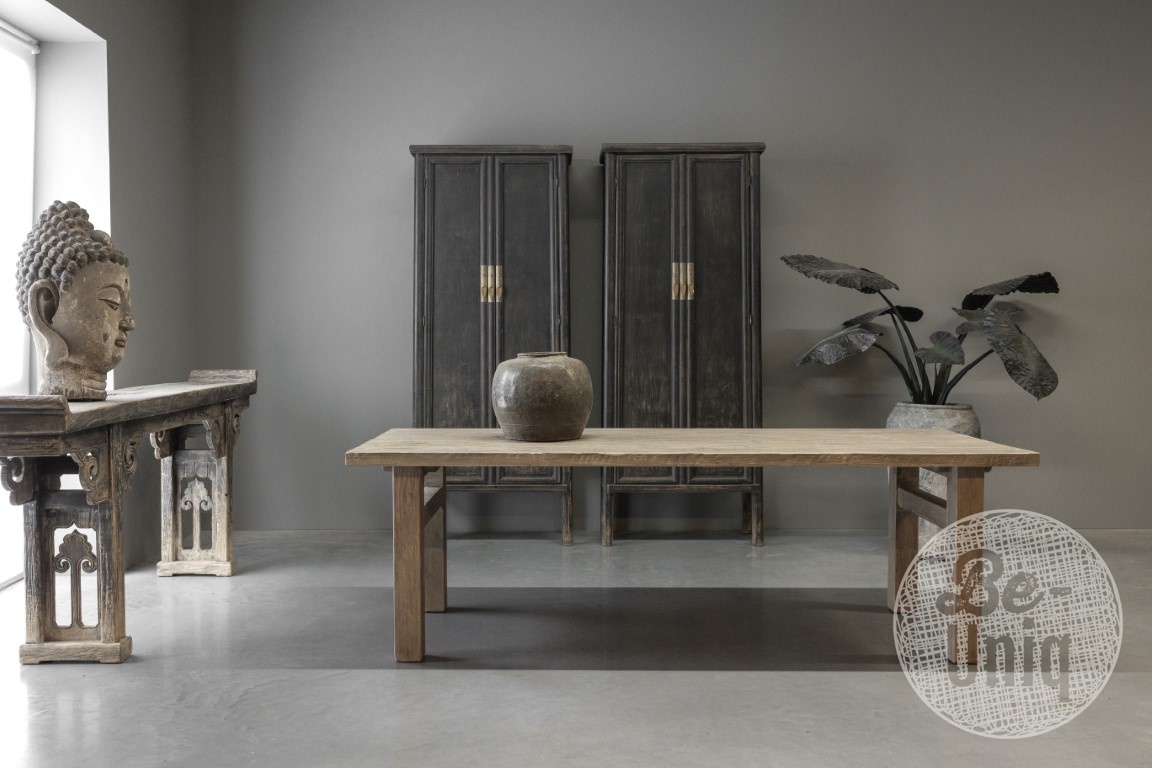 Be-Uniq Eettafel Old Elm | L240 cm | Incl. Poot