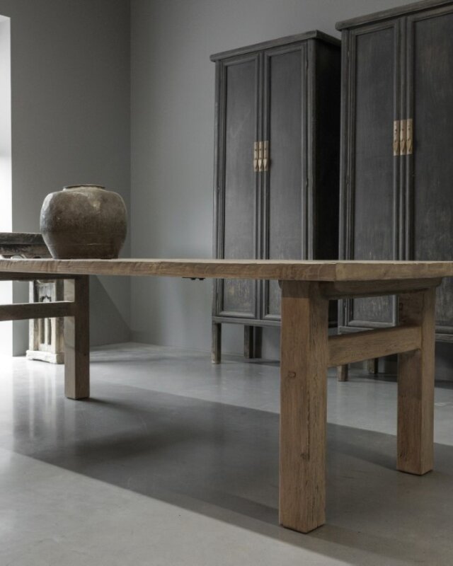 Be-Uniq Eettafel Old Elm | L240 cm | Incl. Poot