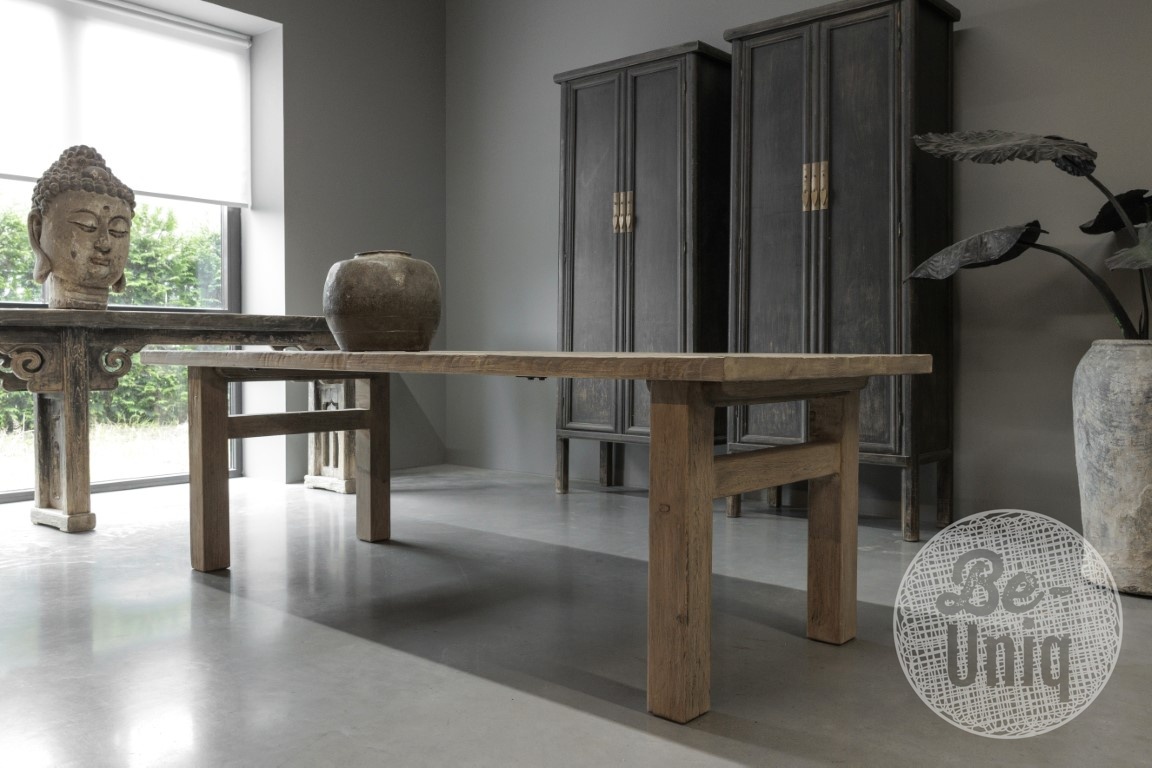 Be-Uniq Eettafel Old Elm | L240 cm | Incl. Poot
