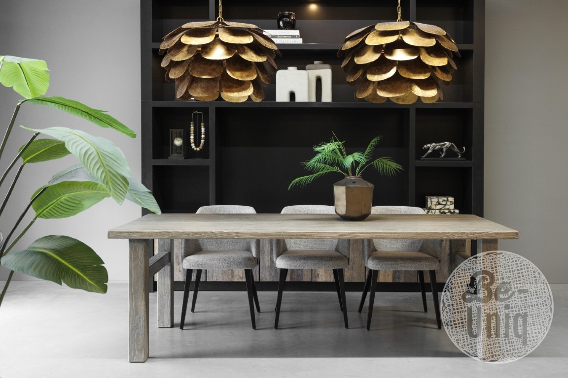 Be-Uniq Eettafel Old Grey | H78 x B180 x D95 cm