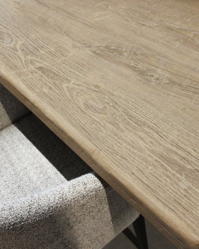 Be-Uniq Eettafel Old Grey | H78 x B180 x D95 cm