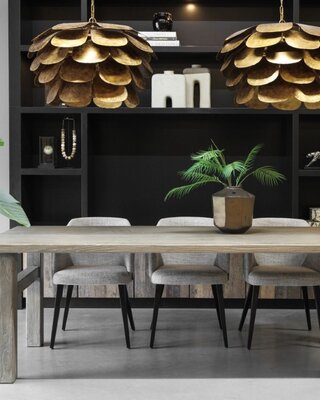 Be-Uniq Eettafel Old Grey | H78 x B200 x D95 cm