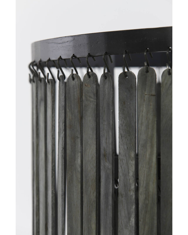 Light&Living Hanglamp Ø60x43 cm GULARO hout mat zwart