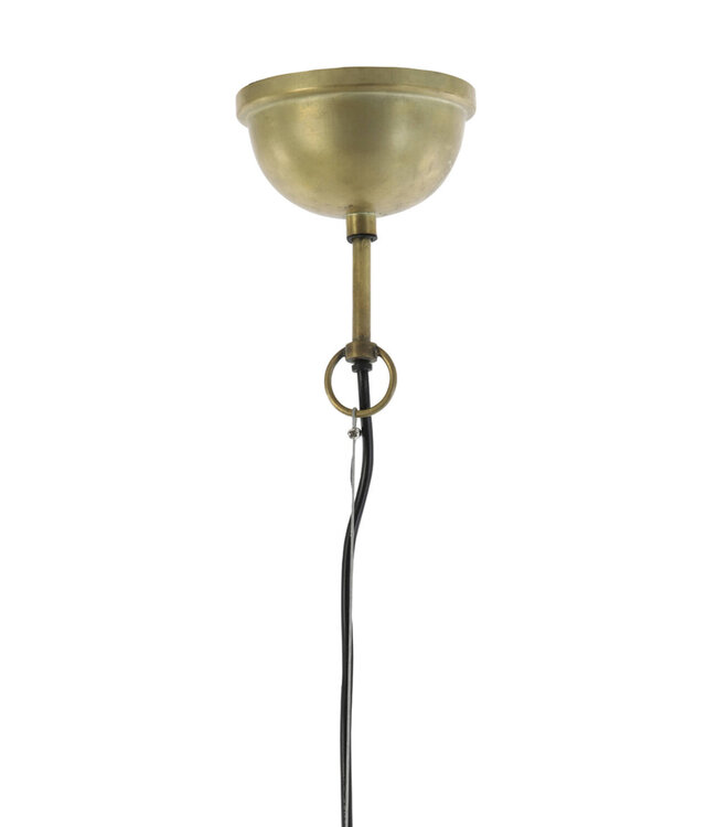 Light&Living Hanglamp Gularo – Hout Bruin+brons