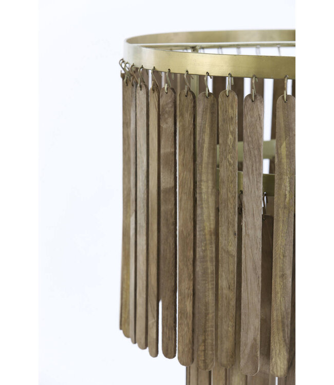 Light&Living Hanglamp Ø45x43 cm GULARO hout bruin+brons