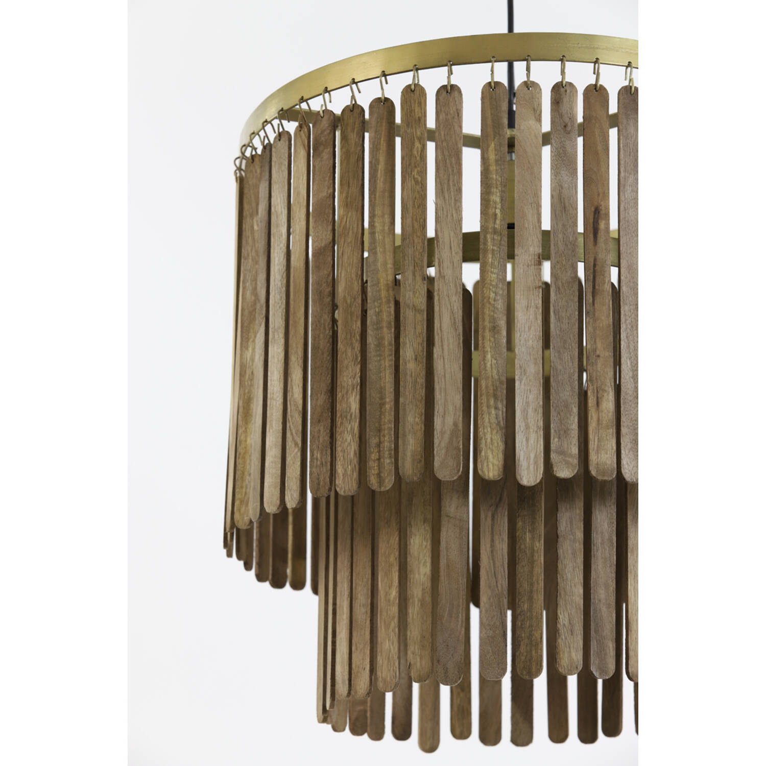 Light&Living Hanglamp Ø45x43 cm GULARO hout bruin+brons