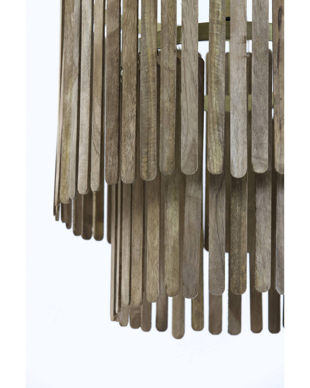 Light&Living Hanglamp Ø45x43 cm GULARO hout bruin+brons