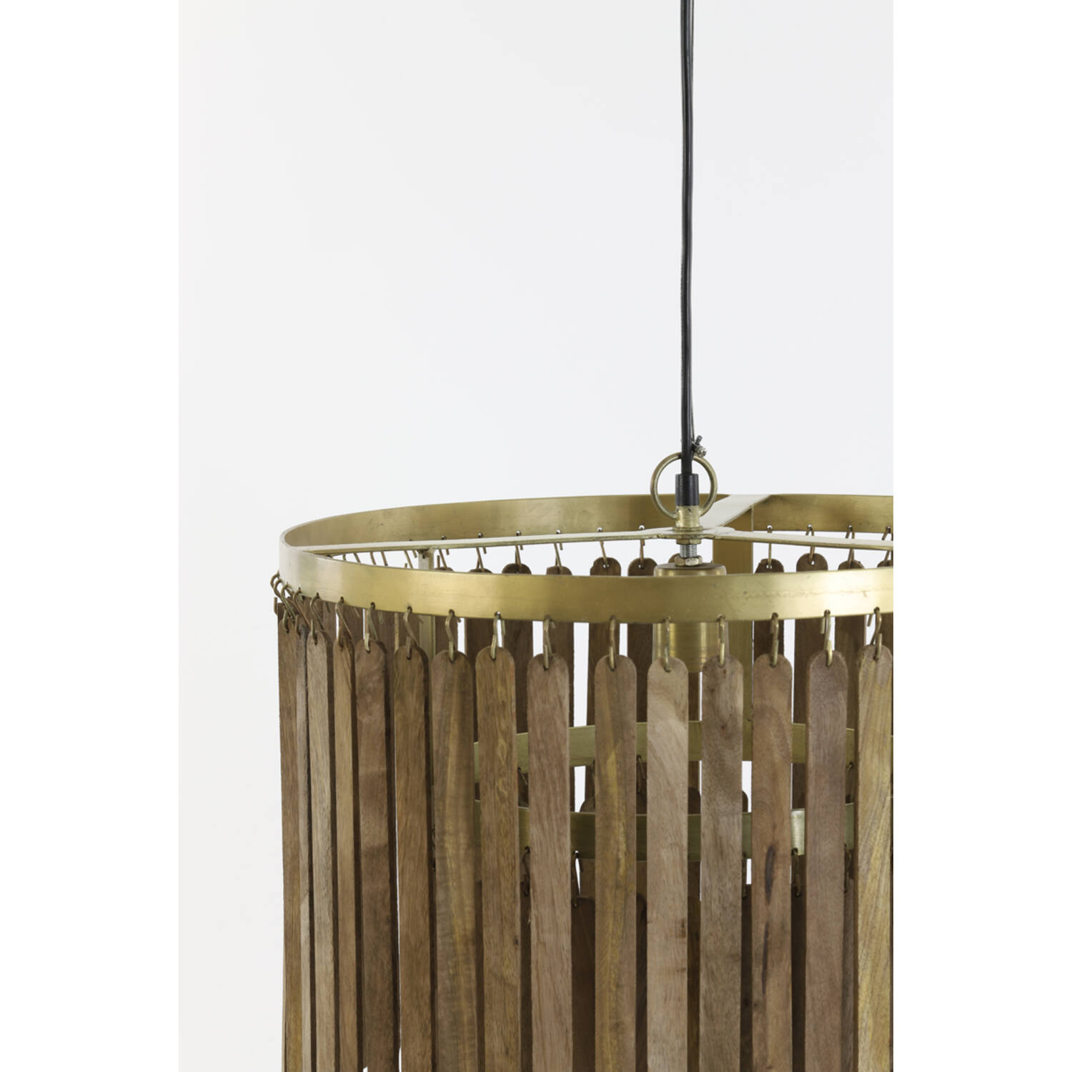 Light&Living Hanglamp Ø45x43 cm GULARO hout bruin+brons