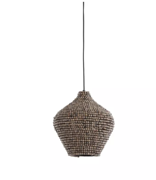 Light&Living Hanglamp Ø28x30 cm KALENGA kralen bruin-grijs