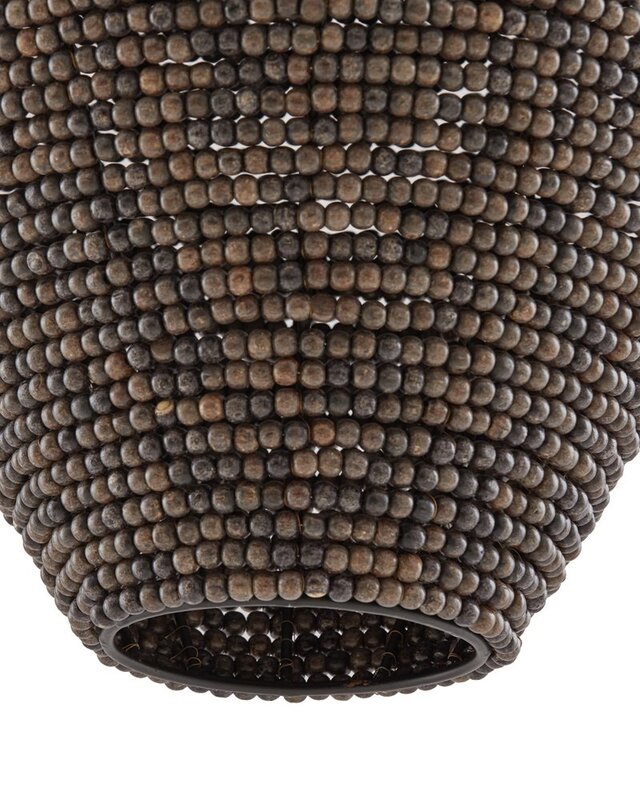 Light&Living Hanglamp Ø36x41 cm KALENGA kralen bruin-grijs