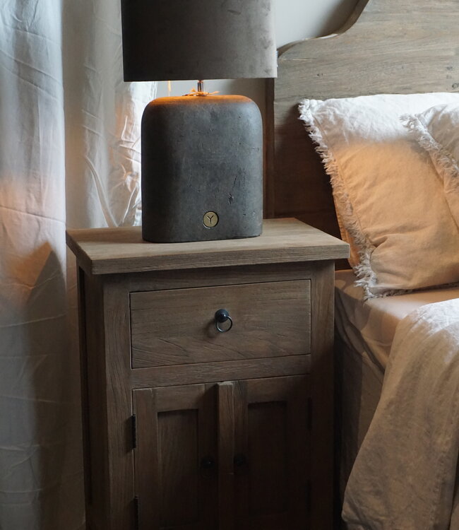 Rene Houtman Teak Nachtkastje | 1 Lade 2 Deurtjes | H71 x B50,5 x  D35 cm