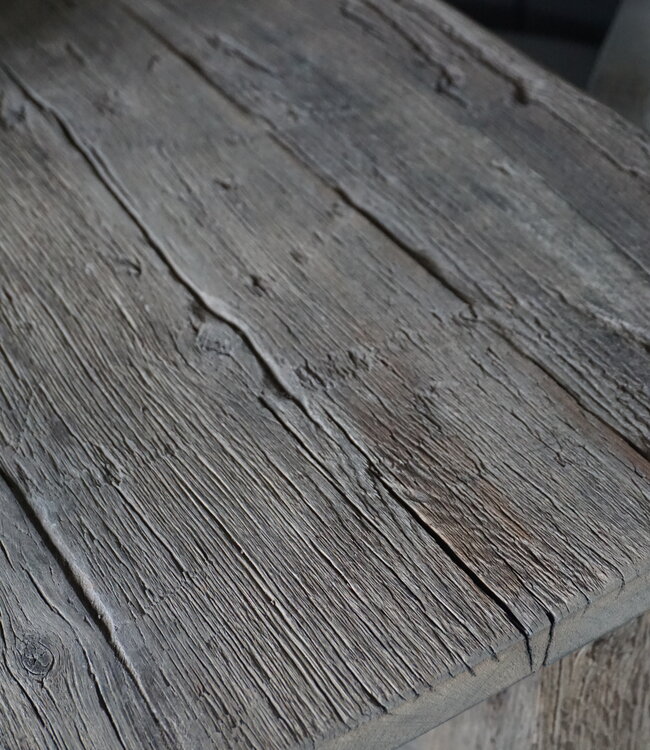 Rene Houtman Eetkamertafel Liedi Geborsteld Oud Eikenhout - Kies Maat