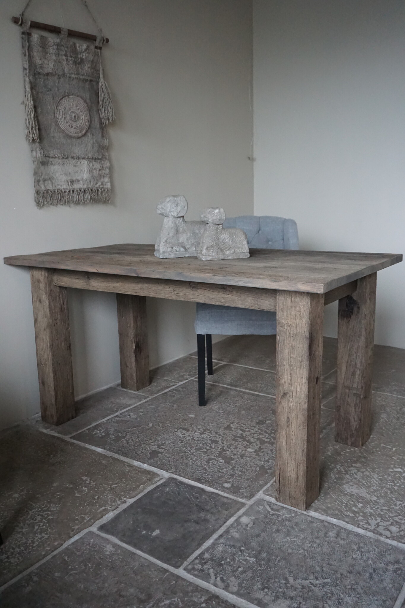 Rene Houtman Eetkamertafel Liedi Geborsteld Oud Eikenhout - Kies Maat