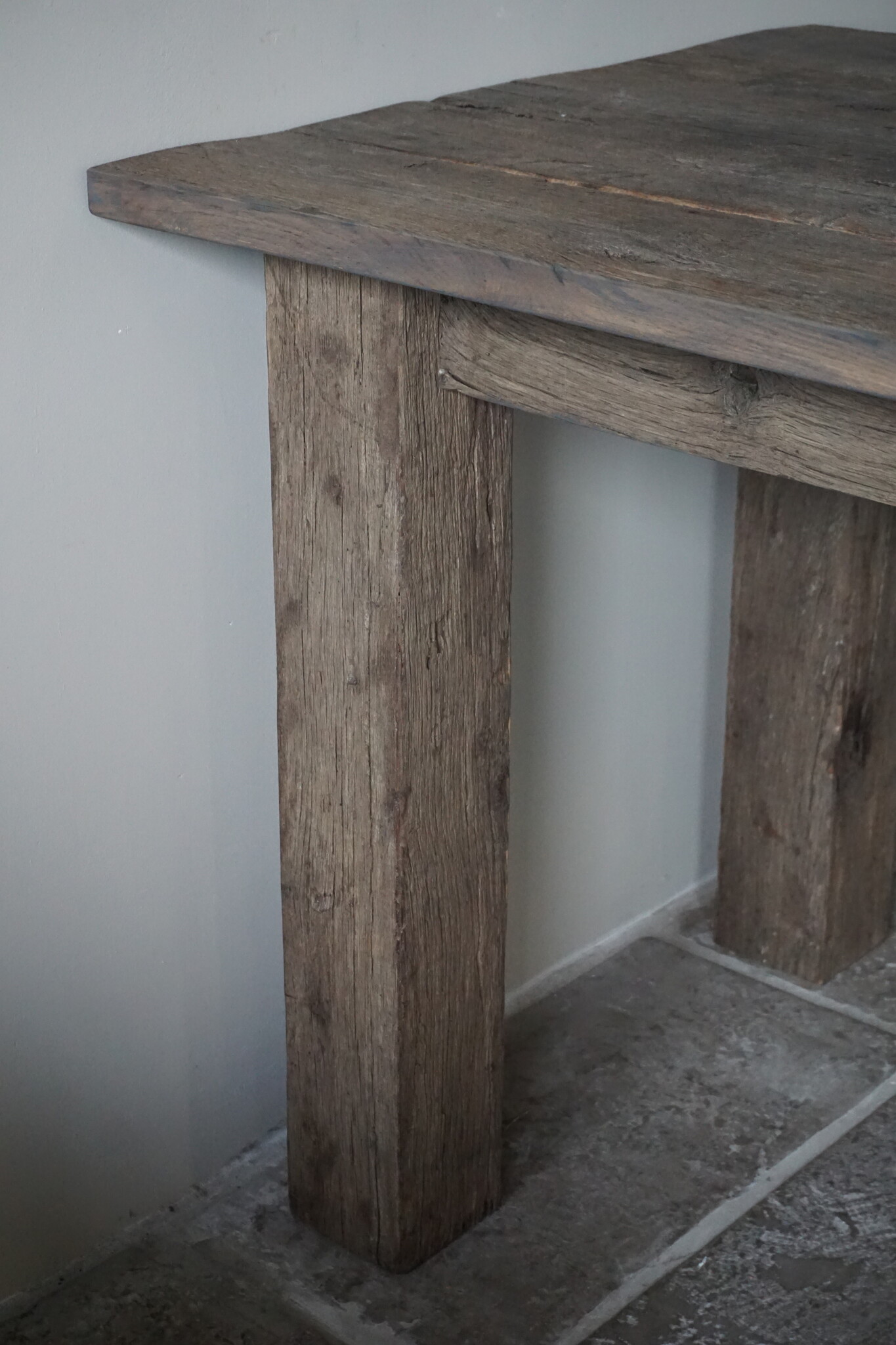 Rene Houtman Eetkamertafel Liedi Geborsteld Oud Eikenhout - Kies Maat