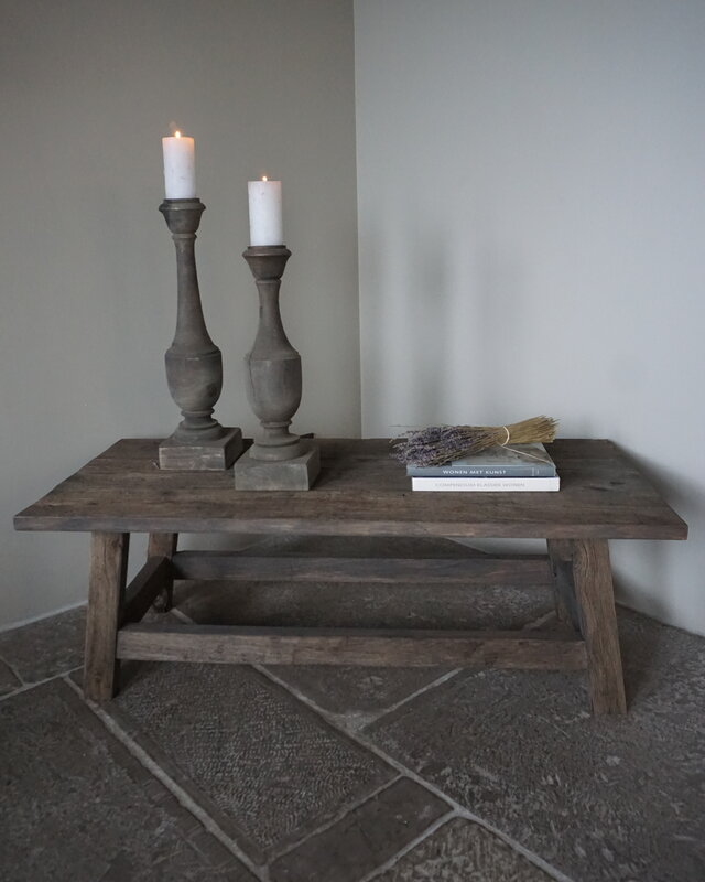 Rene Houtman Salontafel Liedi Geborsteld Oud Eikenhout - Kies Maat