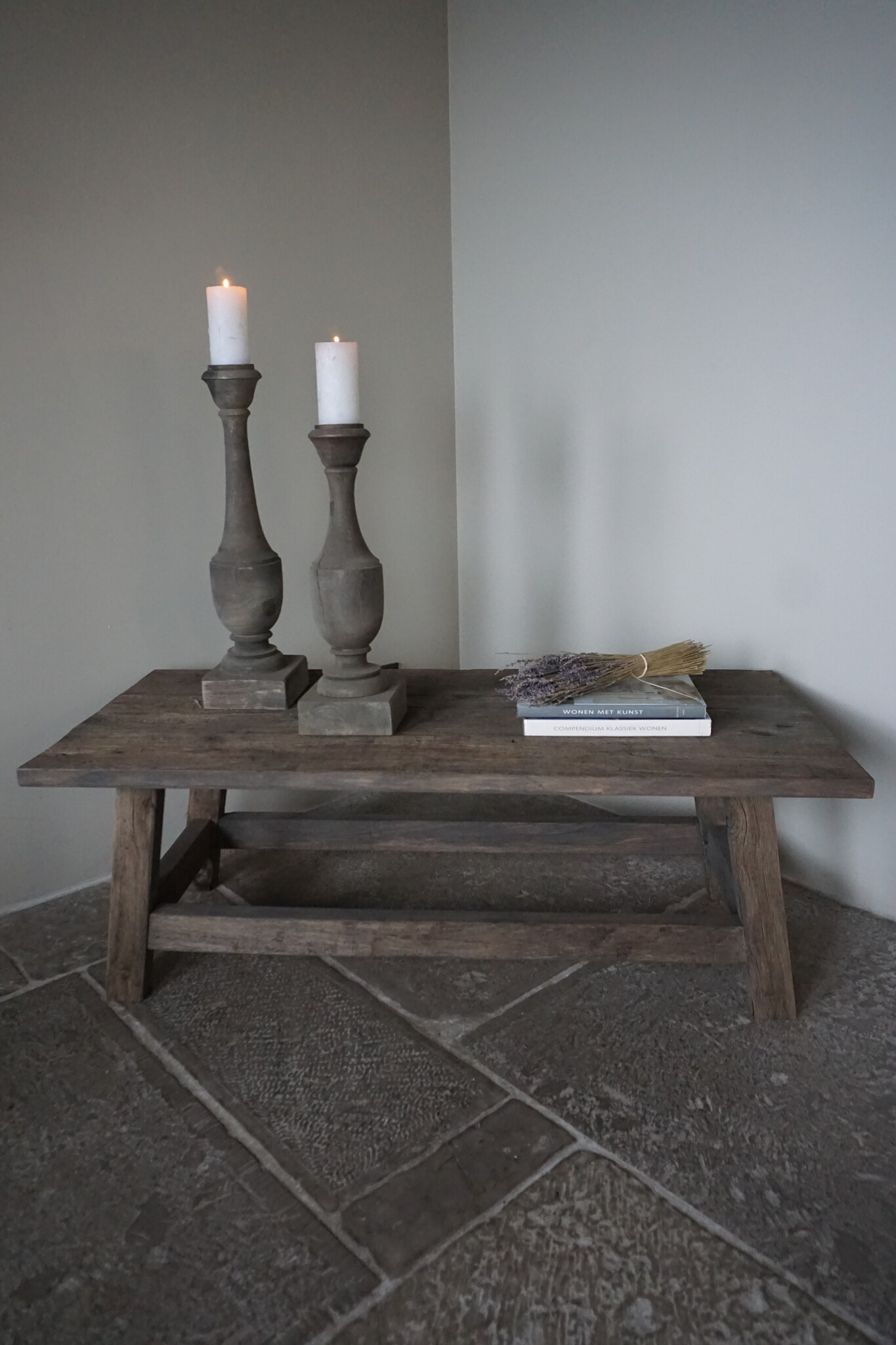 Rene Houtman Salontafel Liedi Geborsteld Oud Eikenhout - Kies Maat