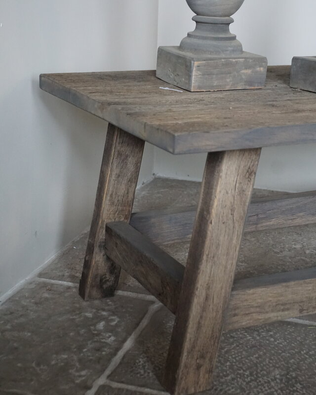 Rene Houtman Salontafel Liedi Geborsteld Oud Eikenhout - Kies Maat
