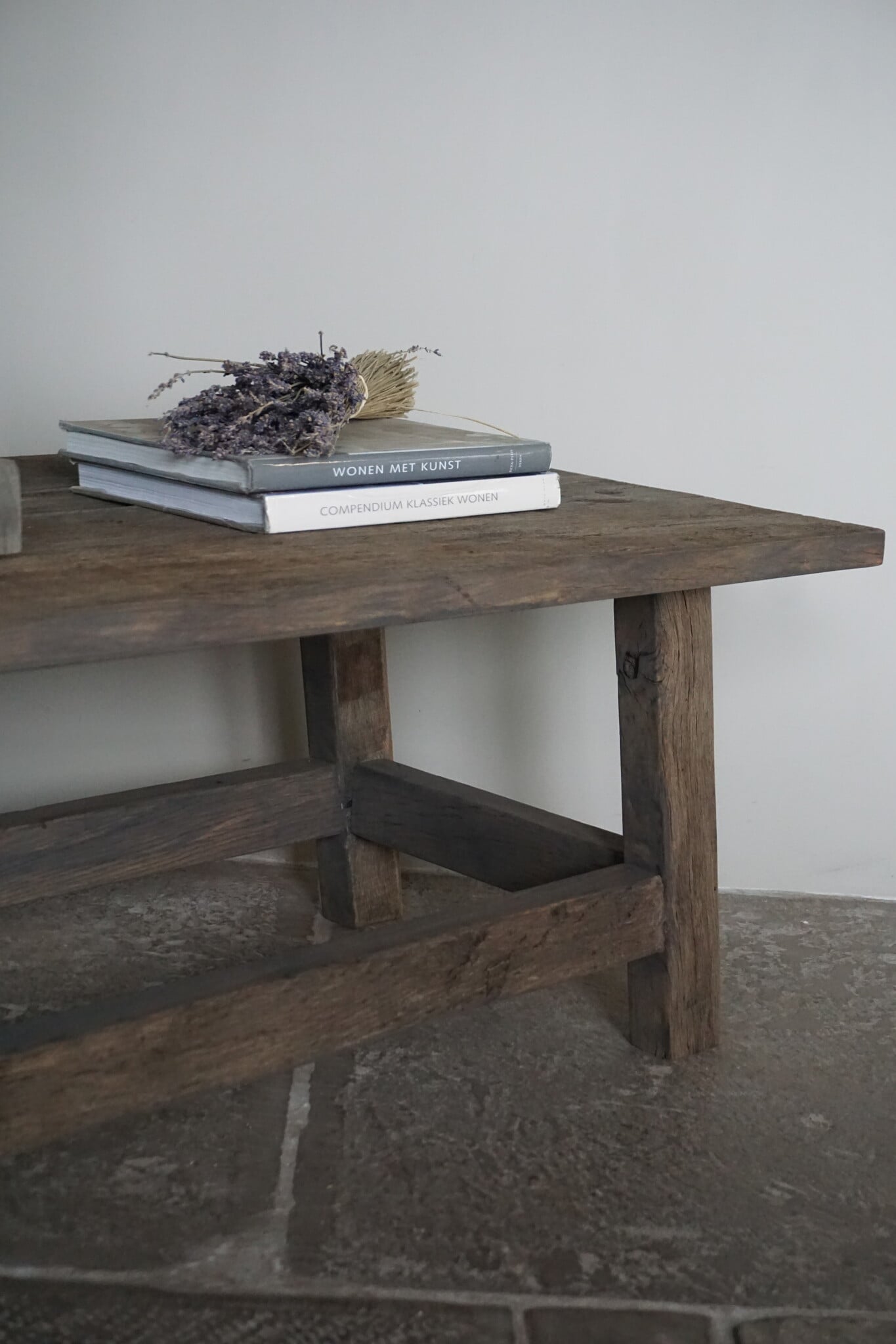 Rene Houtman Salontafel Liedi Geborsteld Oud Eikenhout - Kies Maat