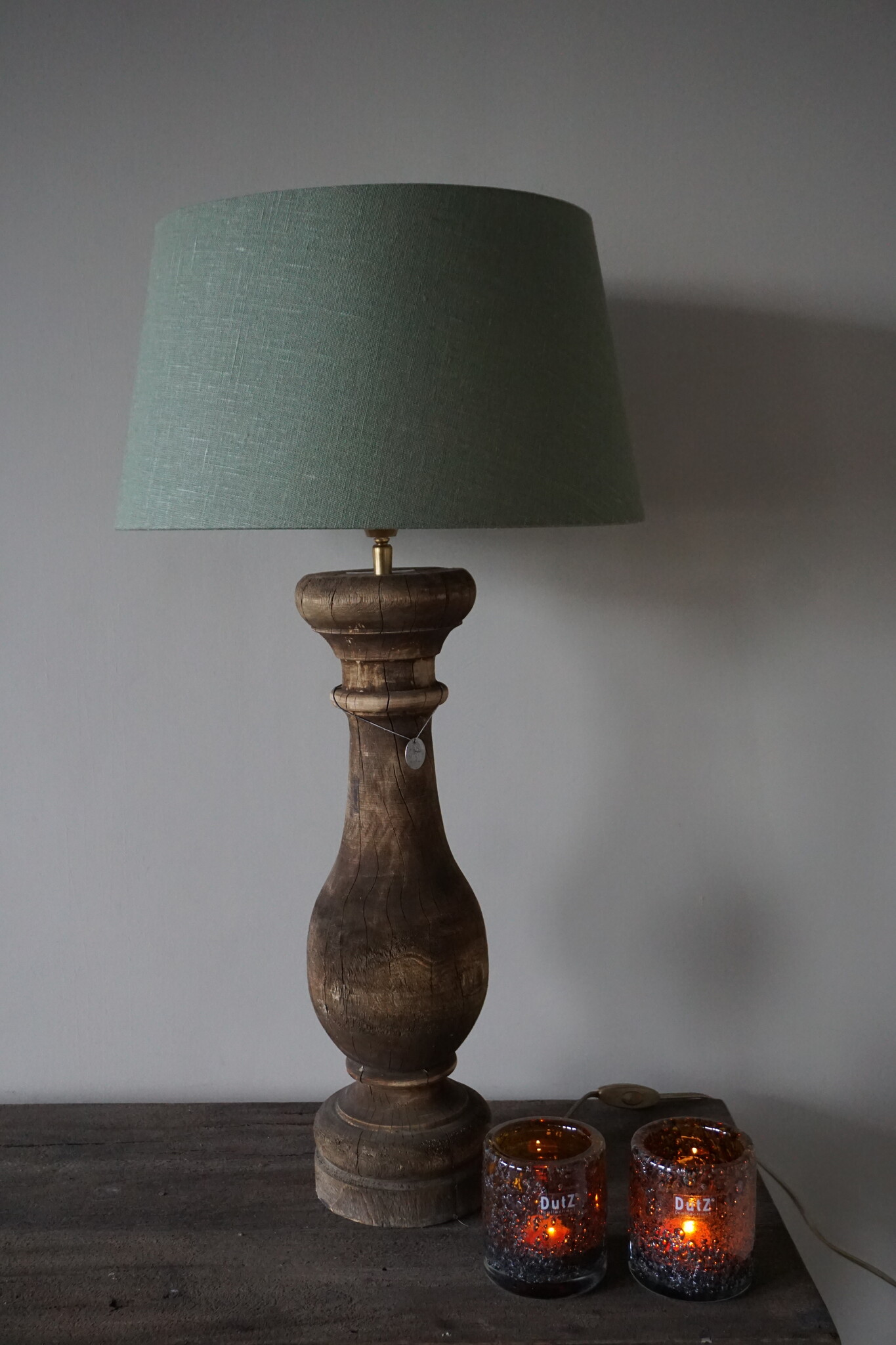 Rene Houtman Lampenkap | H22,5 x Ø32-40 cm | Olijfgroen