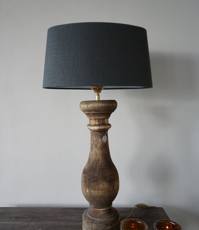 Rene Houtman Lampenkap Ovaal | Ø 40-22 cm | Linnen | Zwart