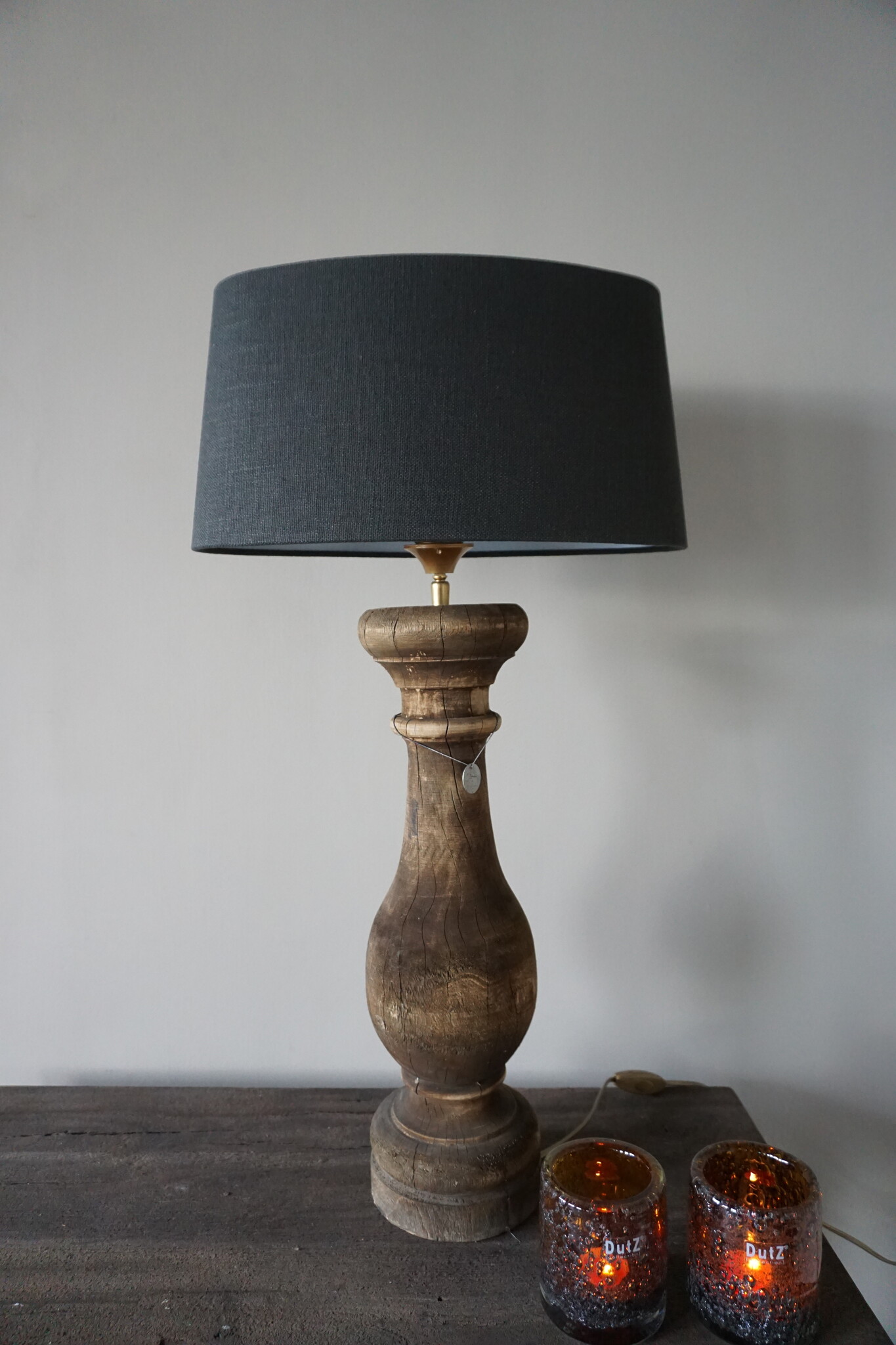 Rene Houtman Lampenkap Ovaal | Ø 40-22 cm | Linnen | Zwart