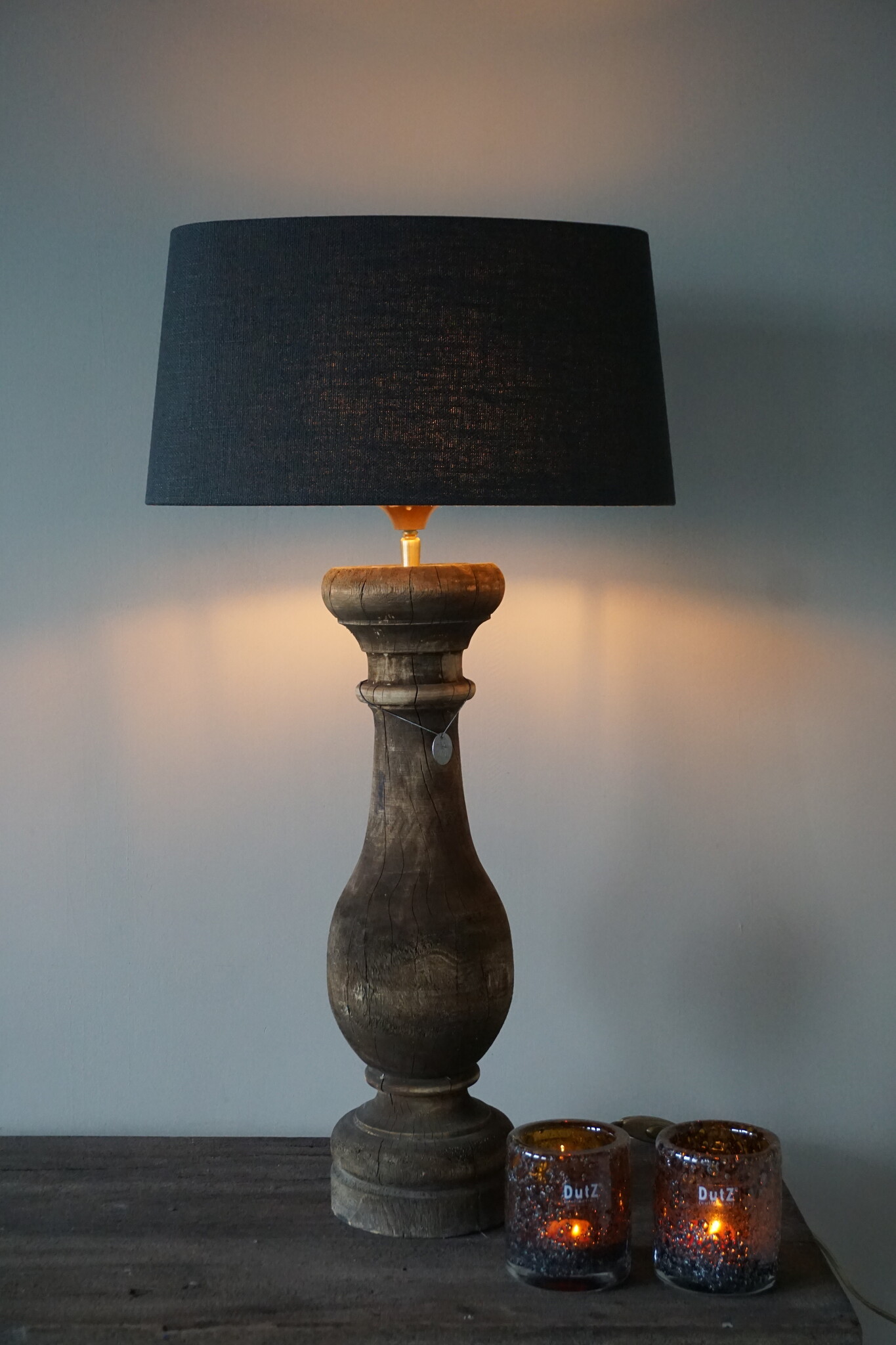 Rene Houtman Lampenkap Ovaal | Ø 40-22 cm | Linnen | Zwart