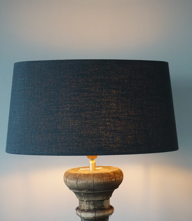 Rene Houtman Lampenkap Ovaal | Ø 40-22 cm | Linnen | Zwart